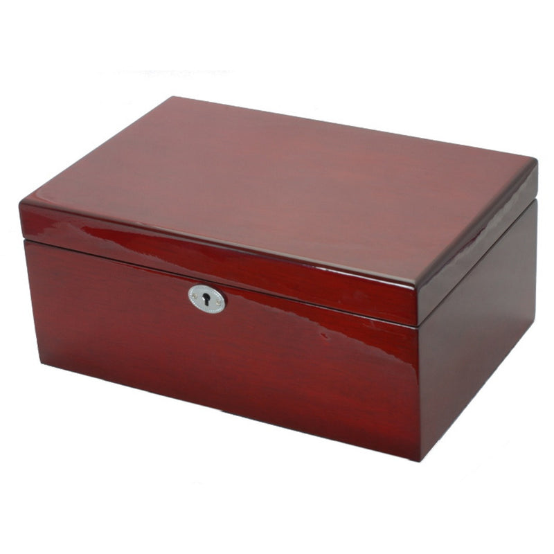 Pearl Time Jewellery And Watch Box Cherry Tone Finish 30cm Open PJ620-3