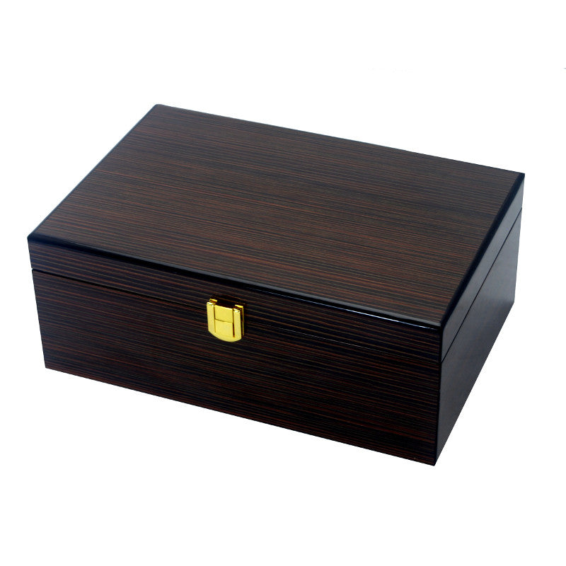 Pearl Time Wooden Jewellery Box, Dark Brown, 25cm