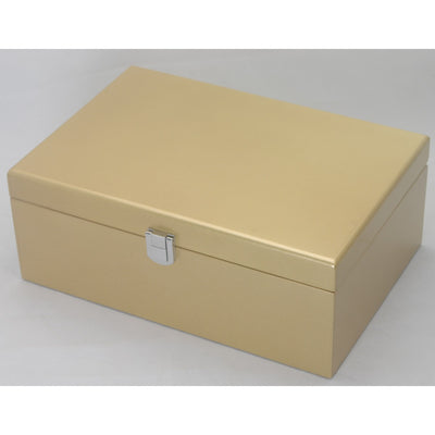 Kandi Jewellery Box Black Interior Metallic Gold Finish 25cm Angle KJ03MGD
