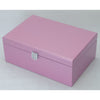 Kandi Jewellery Box Purple Interior Metallic Pink Finish 25cm Angle KJ03MPK